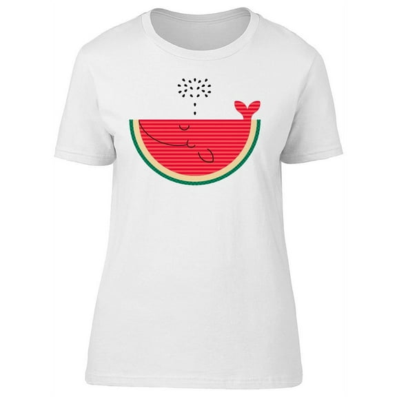Whale Watermelon Doodle T-Shirt Women -Image by Shutterstock, Female x-Large