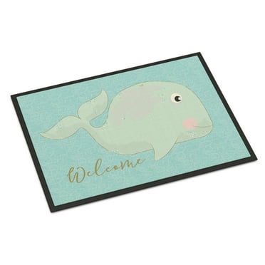 Whale Welcome Doormat 24x36