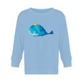 thumbnail image 1 of Whale With A Crown Long Sleeve Toddler -Image by Shutterstock,  5 Toddler, 1 of 4