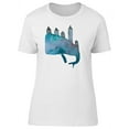 thumbnail image 1 of Whale With Town On Top T-Shirt Women -Image by Shutterstock, Female x-Large, 1 of 4