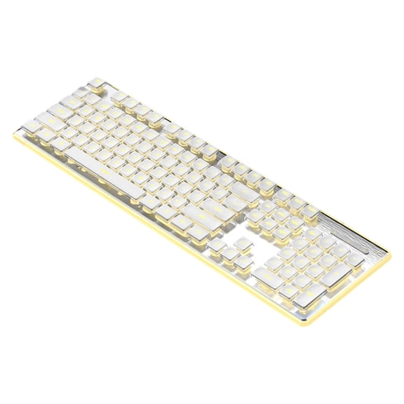 Whaledi 104Key Computer Keyboards USB Cord Slim Silents Mechanical Feel Backlit