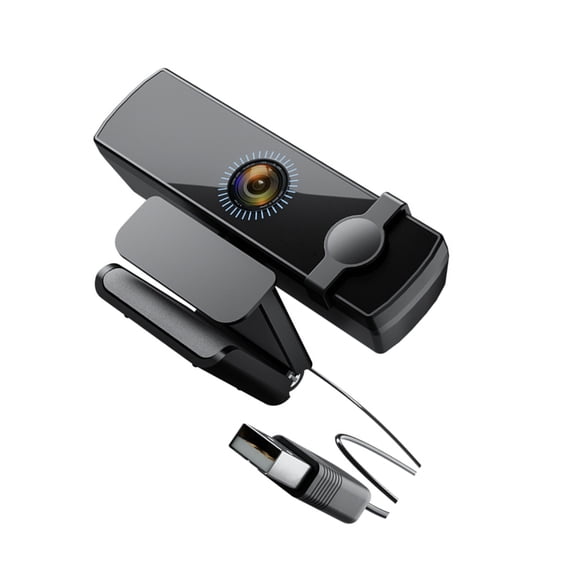 Whaledi 1080P Computer Camera USB Webcam 360 Rotations Wide Angle Auto Focuses