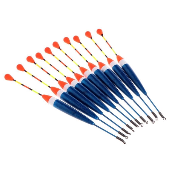 Whaledi 10pcs Carp Fishing Floats Set Buoy Bobber Stick For Fish Tackle Vertical 10# 0.6