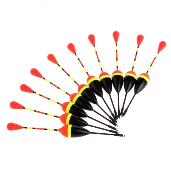Whaledi 10pcs Carp Fishing Floats Set Buoy Bobber Stick For Fish Tackle Vertical 8# 1.2g