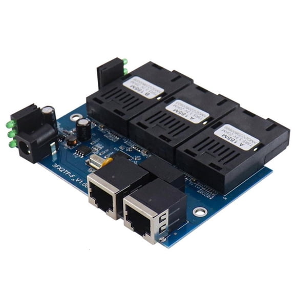 Whaledi 12V Fast Ethernet Switches Converter Ethernet Fiber Optical Media Converter
