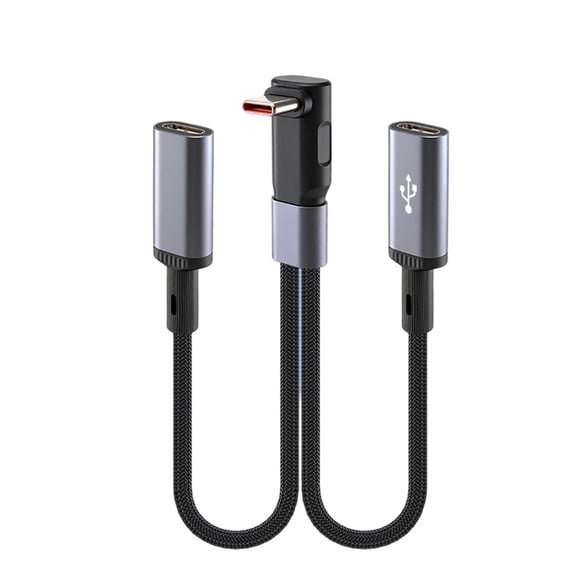 Whaledi 2 in 1 Type C Splitter Cable Adapter Wire 66W Charging for Multiple Devices