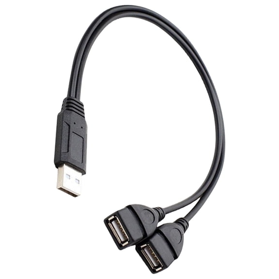 Whaledi 2 in 1 USB Splitter Cable Portable USB2.0 Cable for Charging Data Transfer