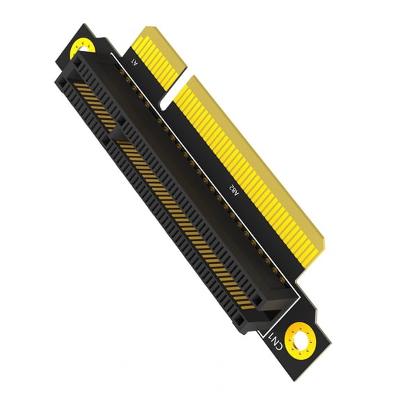Whaledi 20mm Reverse 90 Degree PCIE 8X Slot to PCIe X8 Male to Female Adapters Risers