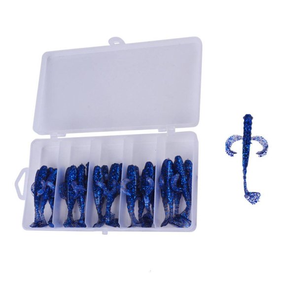 Whaledi 25Pcs 70mm 2.2g Swimming Lures Slow Sinking Lures Simulation Loach Soft Baits