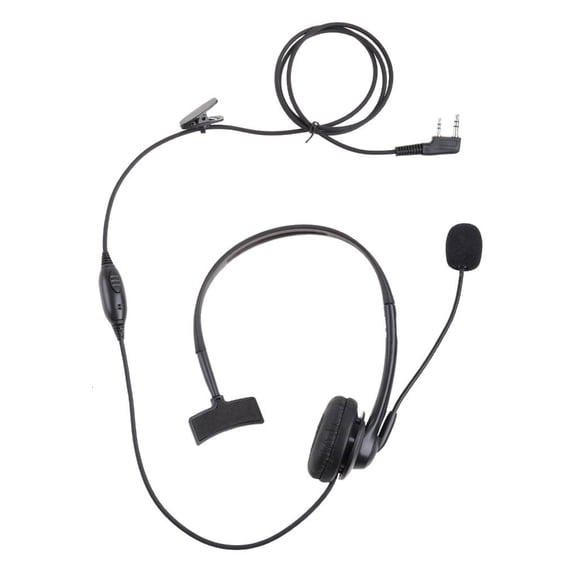 Whaledi 2Pin PTT Throat Mic Covert Acoustic Earpiece Headset For Baofeng UV-5R Black