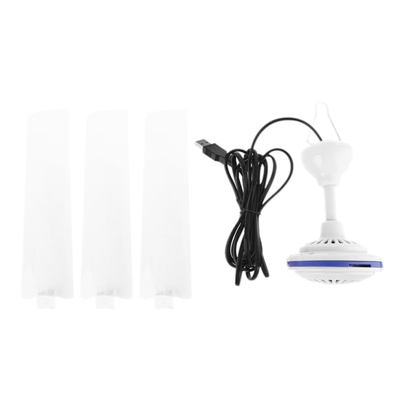 Whaledi 5V USB Ceiling Canopy Fan 19inch Hanging Fan Outdoor Camping Tent Fan