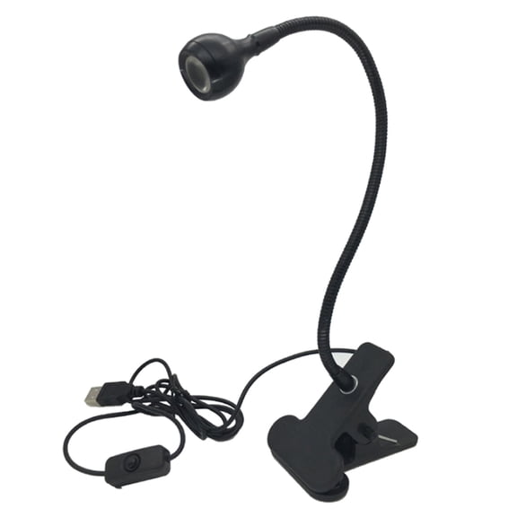 Whaledi 5V USB UV LED Light Fixtures with Gooseneck and Clamp Mini Desk Light Clamp