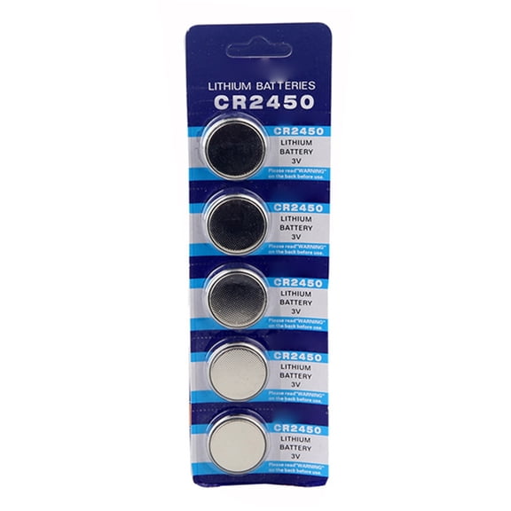 Whaledi 5pc Durable CR2450 Batteries Coin Cells Battery Essential for Compact Gadget