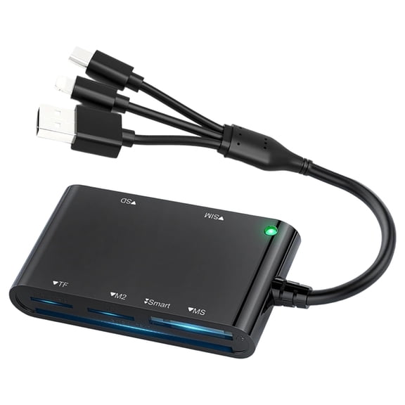 Whaledi 6 Slot Card Reader Memory Stick Adapter USB/Type C to MS TF Card Reader