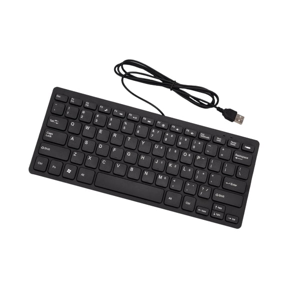 Whaledi 72 Keys USB Corded Keyboard Slim Profile Quiet Touch Keys Anti Slip Feet
