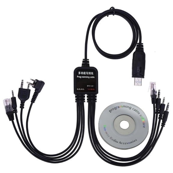 Whaledi 8 in 1 USB Programming Cable for Baofeng for for Kenwood TYT QYT
