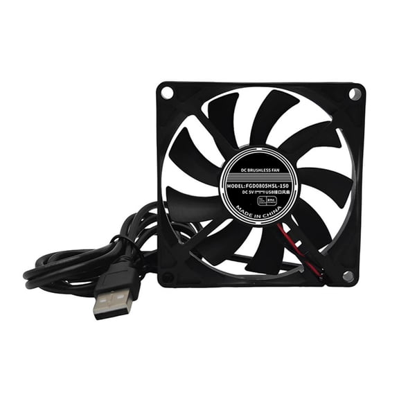 Whaledi 80mm Plastic Cooling Fan 2200RPM Speed Oil Bearing Technology for PC Components