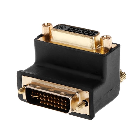 Whaledi 90 Degree Right Angled DVI 24+5 D DVI-I Digital Dual Link Male To Female Extension Adapter for HDTV LCD Monitor
