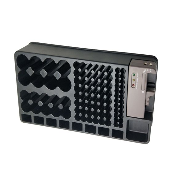 Whaledi 98-Slot Battery Storage Box without Lid Cover with Indicators for C D AAA AA