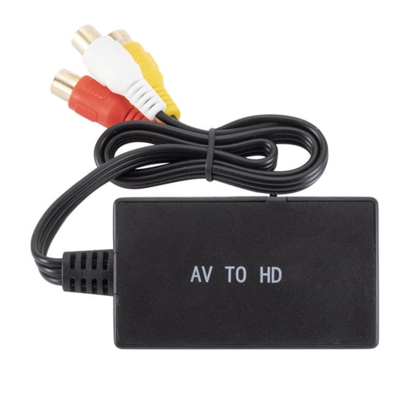 Whaledi AV to HDMI-compatible Converter Adapter AV to HDTV 1080P Video Audio Sync-