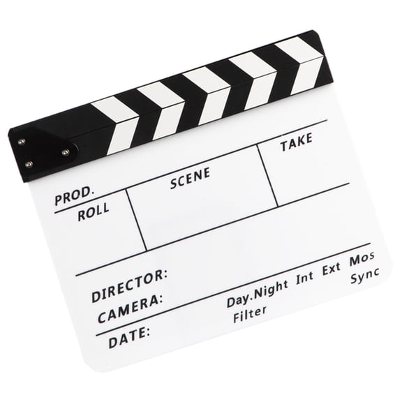 Whaledi Acrylic Film Movie Directors Clapboard Magnetic Dry Erases Director Clapper