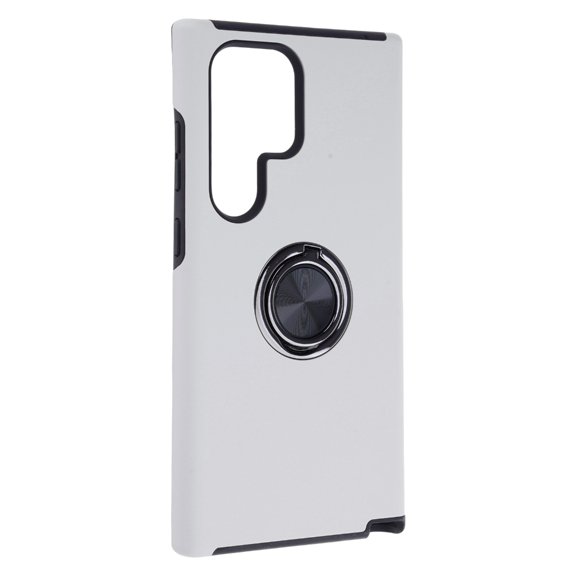 Whaledi Anti Fingerprint Matte Back Cover 360 Rotating Magnetic Stand for S24 Ultra