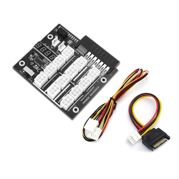 Whaledi Atx 12 x 6pin Adapter 12V GPU/PSU Power Supply Board Server Conversion Board