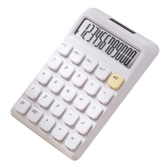 Whaledi Basic Business Calculator Solar and Battery Power Big Button 12 Digit