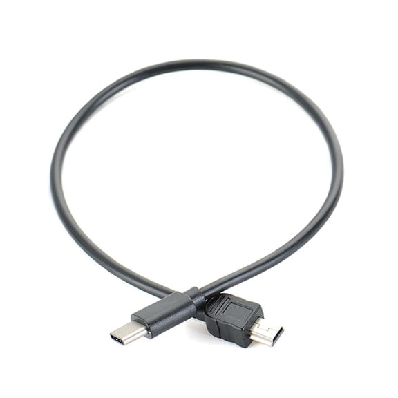 Whaledi Black Conversion Cable Type C to Mini USB Camera OTG Copy 1.81inch