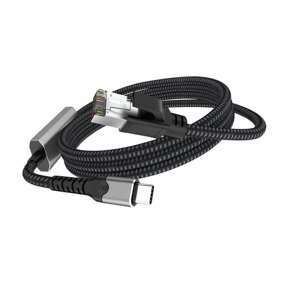 Whaledi Braided USB C To RJ45 Connectors 2.5G High Performances Cord Networking Cable