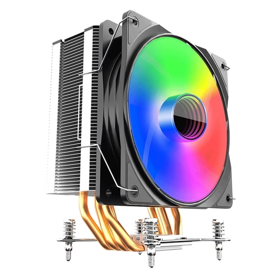 Whaledi CPU FAN Powerful Airflows Computer Cooling Fan PWM RGB Fan 4 Heatpipes