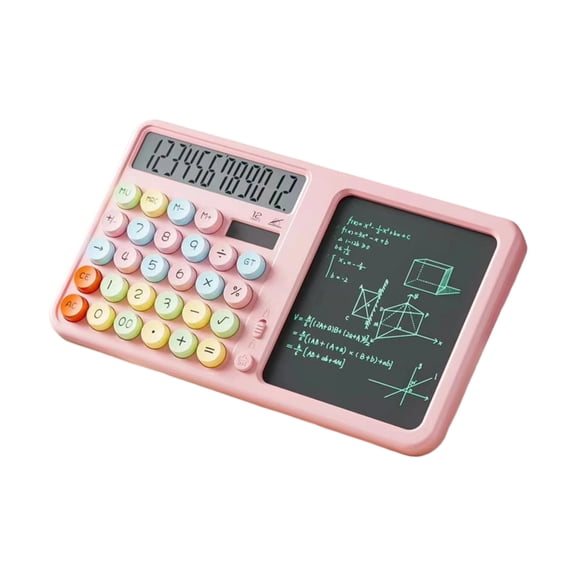 Whaledi Calculator With Double Power Quiet Operation and Erasable Writing