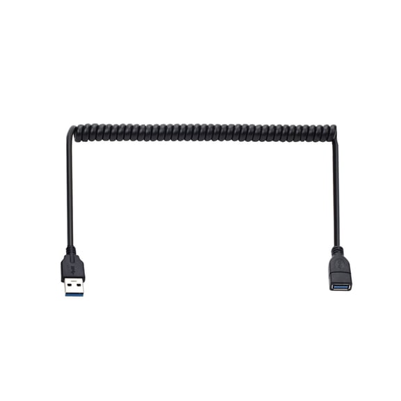 Whaledi Coiled USB 3.0 Extension Cable Type A Male to Female for Fast Data Transfer