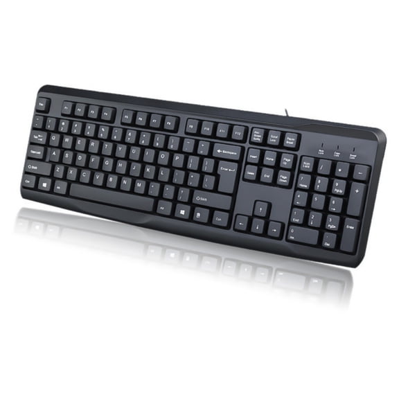 Whaledi Comfortable Typing USB Keyboard 104Key Ergonomic Office Wire Keyboards