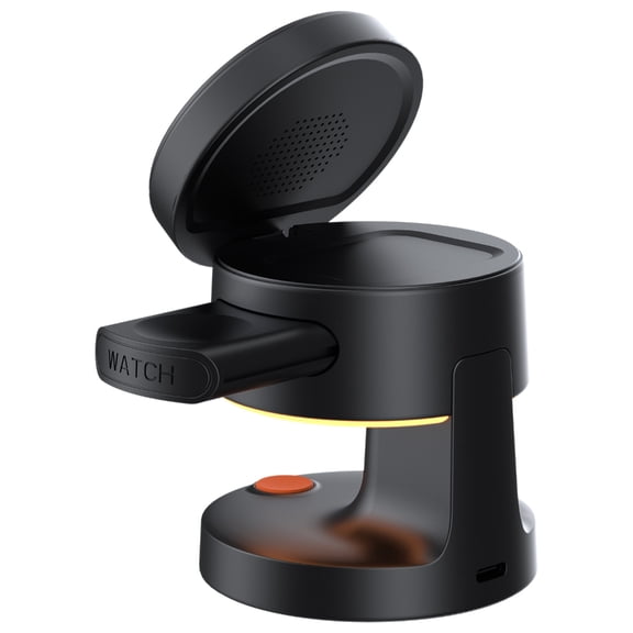 Whaledi Compact Foldable Charging Station Magnetic Design Built in Night Light