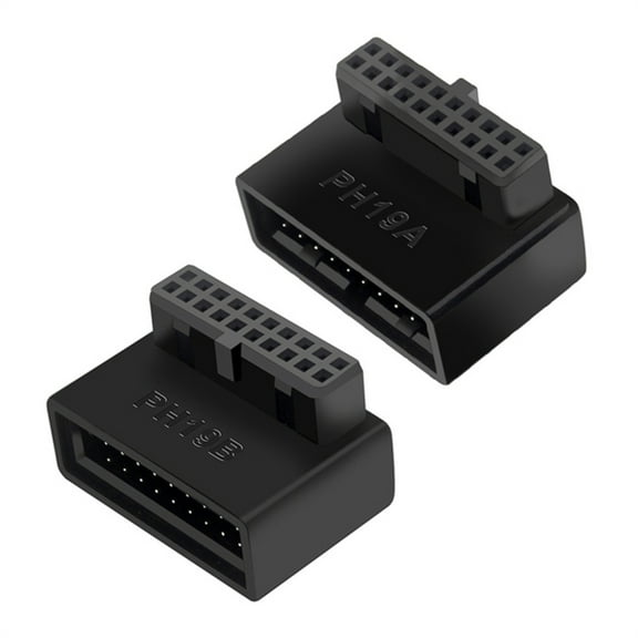 Whaledi Computer Motherboard Header Adapter USB 3.0 19P/20P 90 Degree L Right Angle
