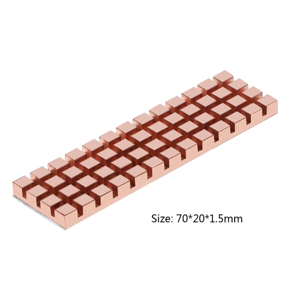 Whaledi Copper Heatsink Thermal Conductive Adhesive For M.2 NGFF 2280 PCI-E NVME SSD