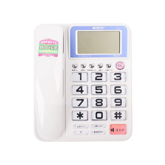 Whaledi Corded Telephone Desktop House Phone Seniors Caller Big Button Integrated