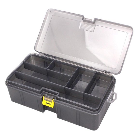 Whaledi Double Layer Fishing Tackle Box Plastic Fish Hook Lures Baits Box Organizers