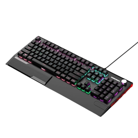 Whaledi Ergonomic 104Key RGBs Mechanical Keyboards Cord USB AntiGhosting Technology