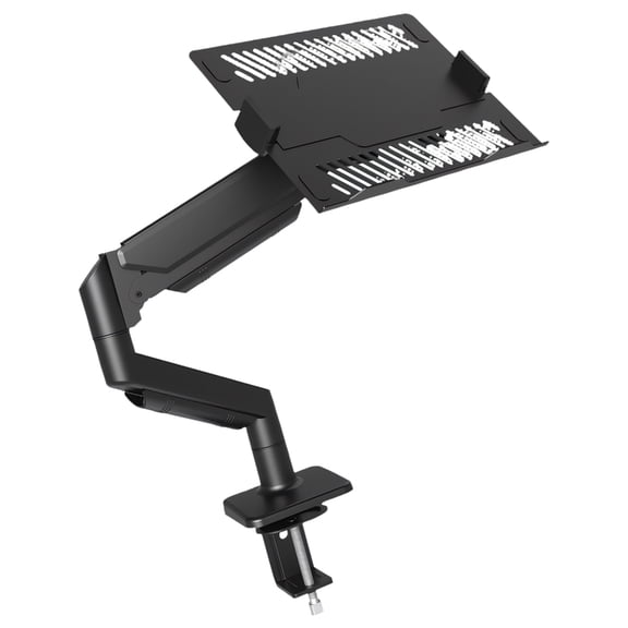 Whaledi Ergonomic Double Swing Arm Desk Stand For Computer And Laptop Workspaces