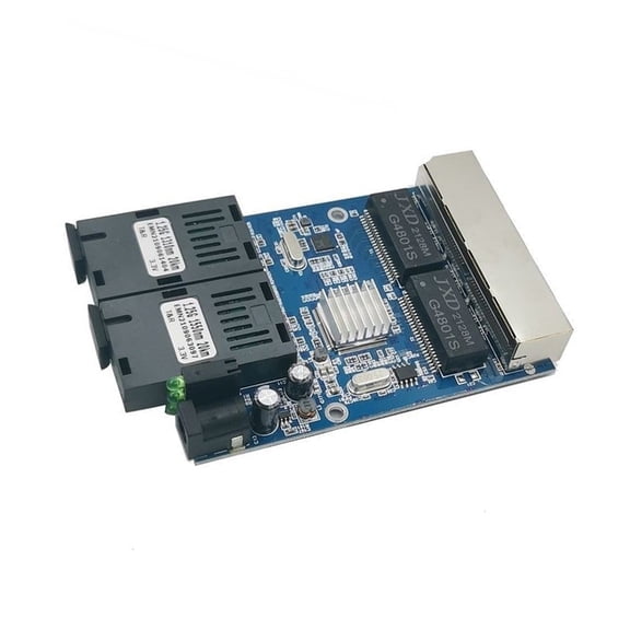 Whaledi Fiber Switcher 4 RJ45 UTP Gigabit Fiber Optically Media Converter 4 RJ45