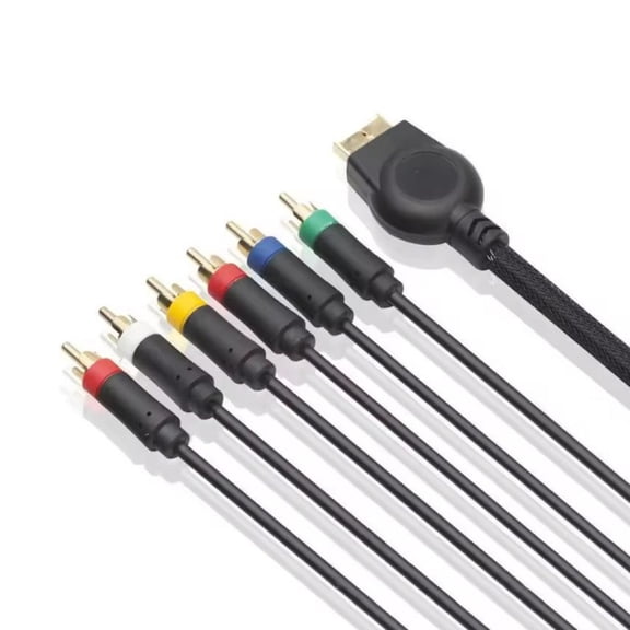 Whaledi Game Console AV Cable 1.8m Safe ABS 1080P Auditory Video Transfer