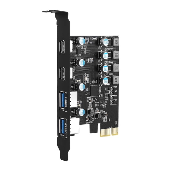 Whaledi Internal PCIE USB3.0 Expansion Card 4 Port For Desktop Computer Upgrades