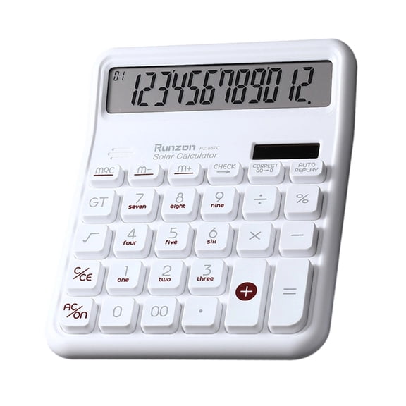 Whaledi Large Screen 12 Figure Calculator With Ergonomic Selectors And Auto Power Off