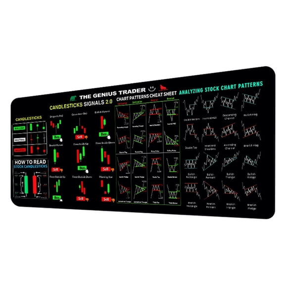 Whaledi Large Waterproof Computer Mousepad AntiSkid Bottom Easy Clean Mouse Pad
