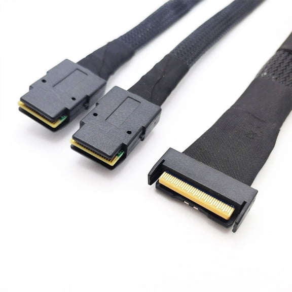 Whaledi MCI0 8i Male to SFF 8087 Male Slim Targets Cable 50cm Computer Accessories