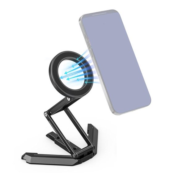 Whaledi Magnetic Phone Holder Aluminium Foldable Bracket Support Handheld/Desktop Use