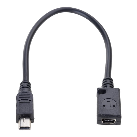 Whaledi Mini USB Female to USB Male Cable 5Pin Adapter Cable Support Data Transfer