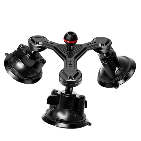 Whaledi Multi Angle Adjustable Triple Suction Cup Holder For Action Camera Photography